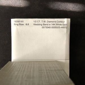 1/2 CT. T.W.Contour Wedding Band in 14k White Gold